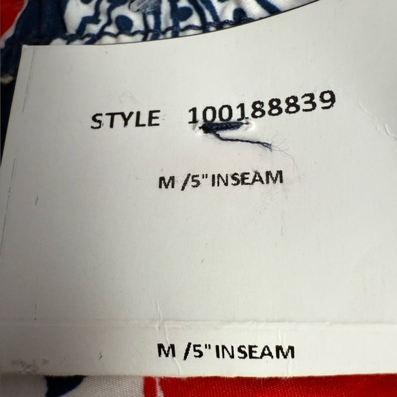 NWT Brooks Brothers Men's Hawaiian Floral Swim Trunks Swimsuit Shorts Red Blue - Picture 10 of 12